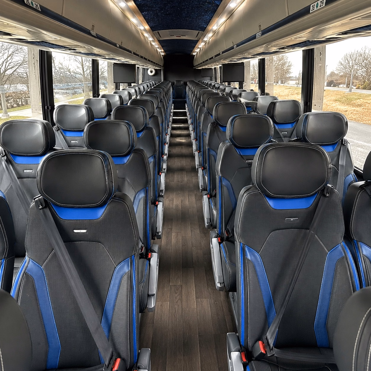 louisville charter bus interior