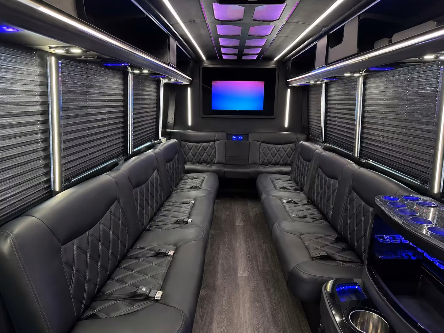 party buses in louisville for prom night led lights sound systems and the full experience